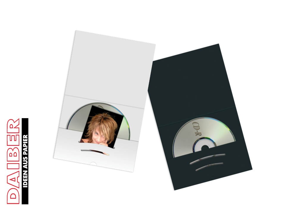 CD-Kombi, 100 Stück, Fotokarton, Weiß, mit Einsteckschlitzen für Passbilder
