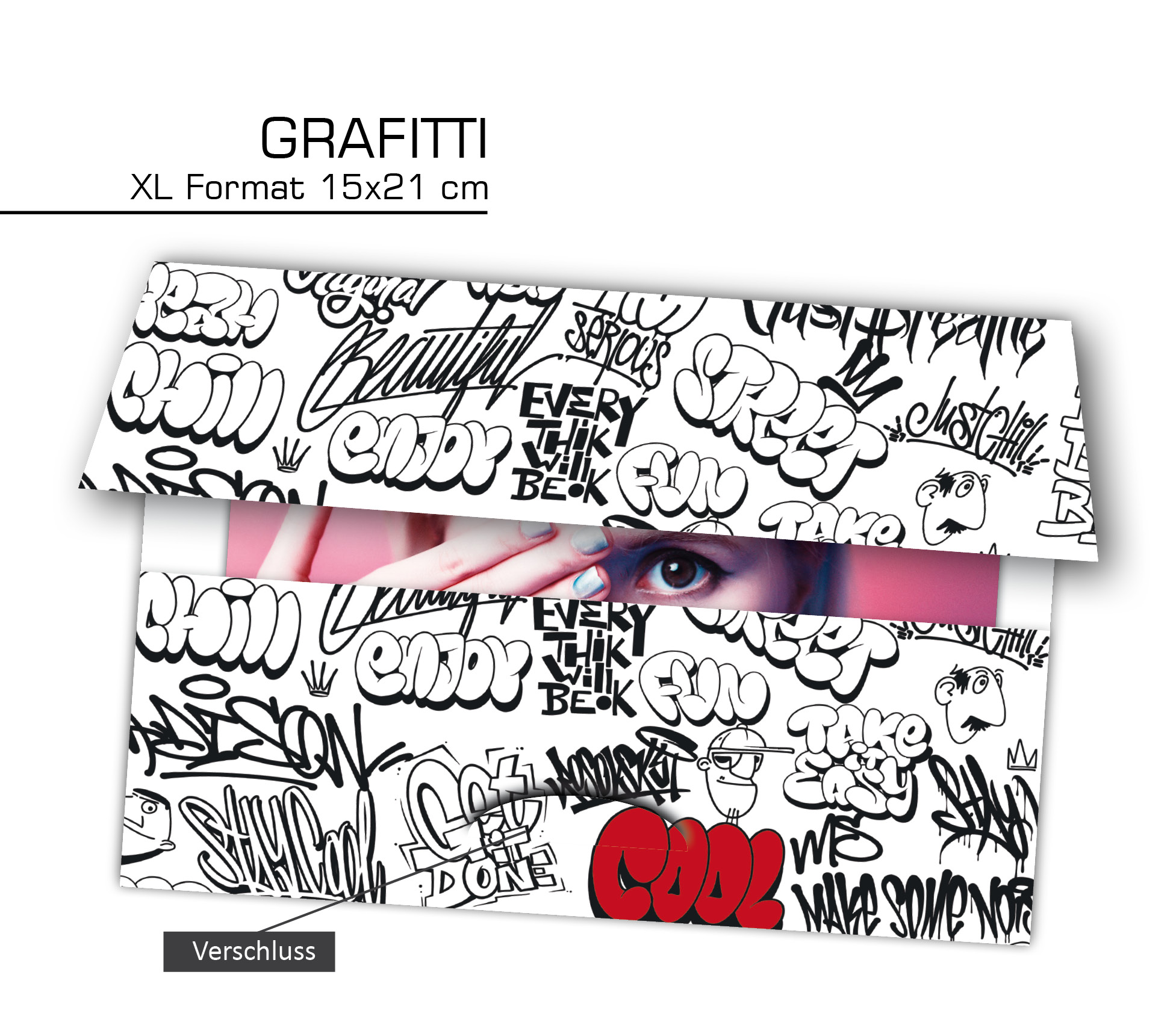 Nachbestell-Taschen, "GRAFITTI", [15x21 cm], 25 Stück